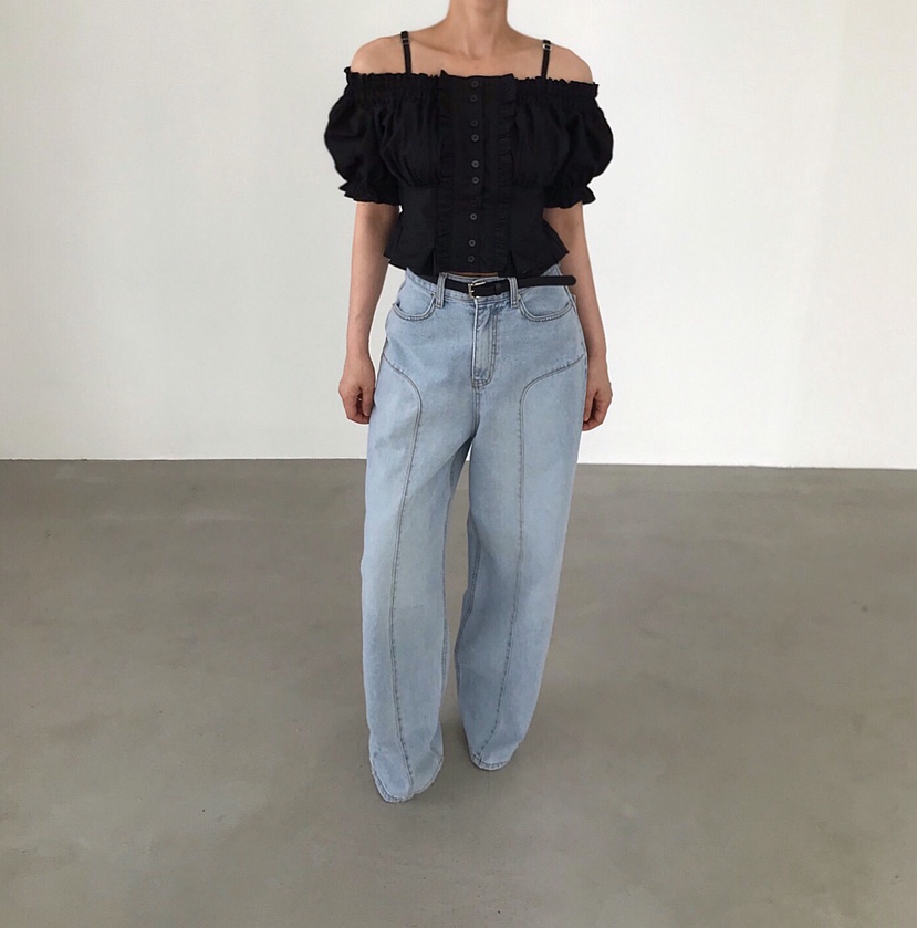 2TWO MOON韓國直郵女士新品休閑推薦時尚牛仔褲不含腰帶2TWO MOON牛仔褲