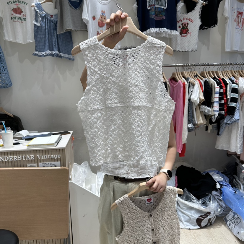 UNDERSTAR_VINTAGE韓國直郵女士新款職業休閑26春夏吊帶背心UNDERSTAR_VINTAGE吊帶/背心