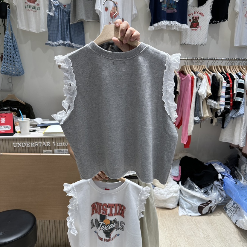 UNDERSTAR_VINTAGE韓國直郵女士新品推薦職業吊帶背心無袖UNDERSTAR_VINTAGE吊帶/背心