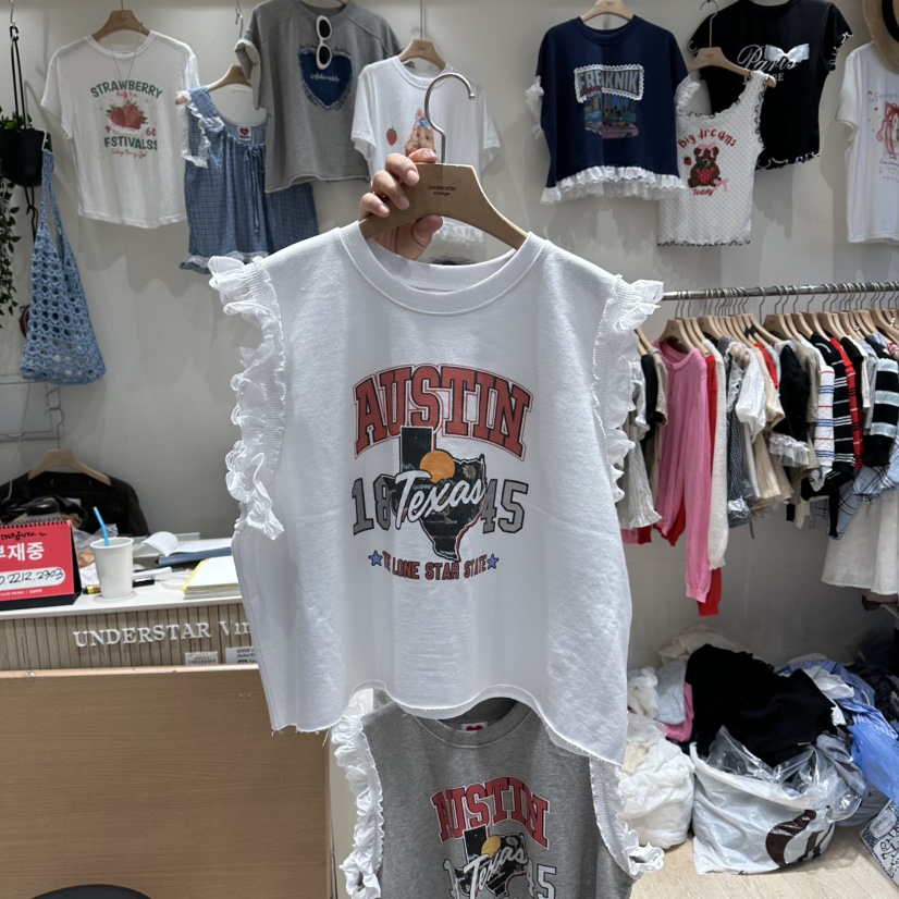 UNDERSTAR_VINTAGE韓國直郵女士新品推薦職業吊帶背心無袖UNDERSTAR_VINTAGE吊帶/背心圖色1