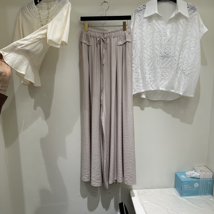 BIKINI韓國直郵女士新款休閑真品人氣26春夏推薦休閑褲亞麻BIKINI休閑褲圖色1