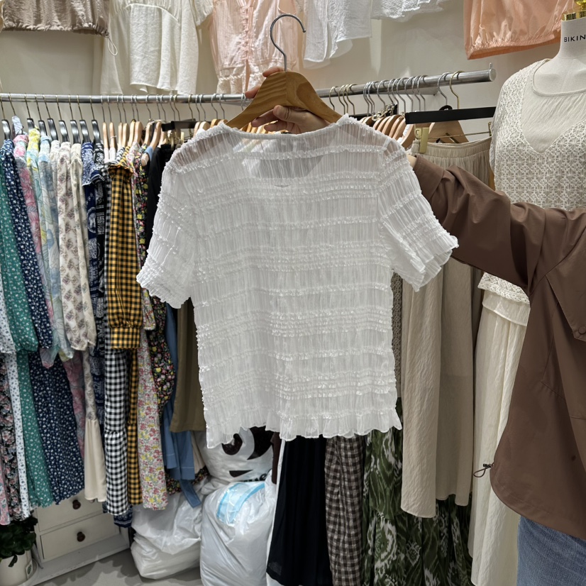 BIKINI東大門實拍女裝新品真品人氣推薦時尚職業襯衫蕾絲衫BIKINI襯衫/蕾絲衫