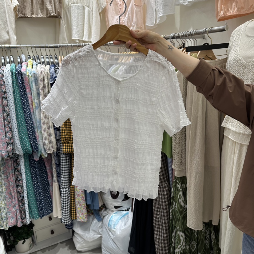 BIKINI東大門實拍女裝新品真品人氣推薦時尚職業襯衫蕾絲衫BIKINI襯衫/蕾絲衫圖色1