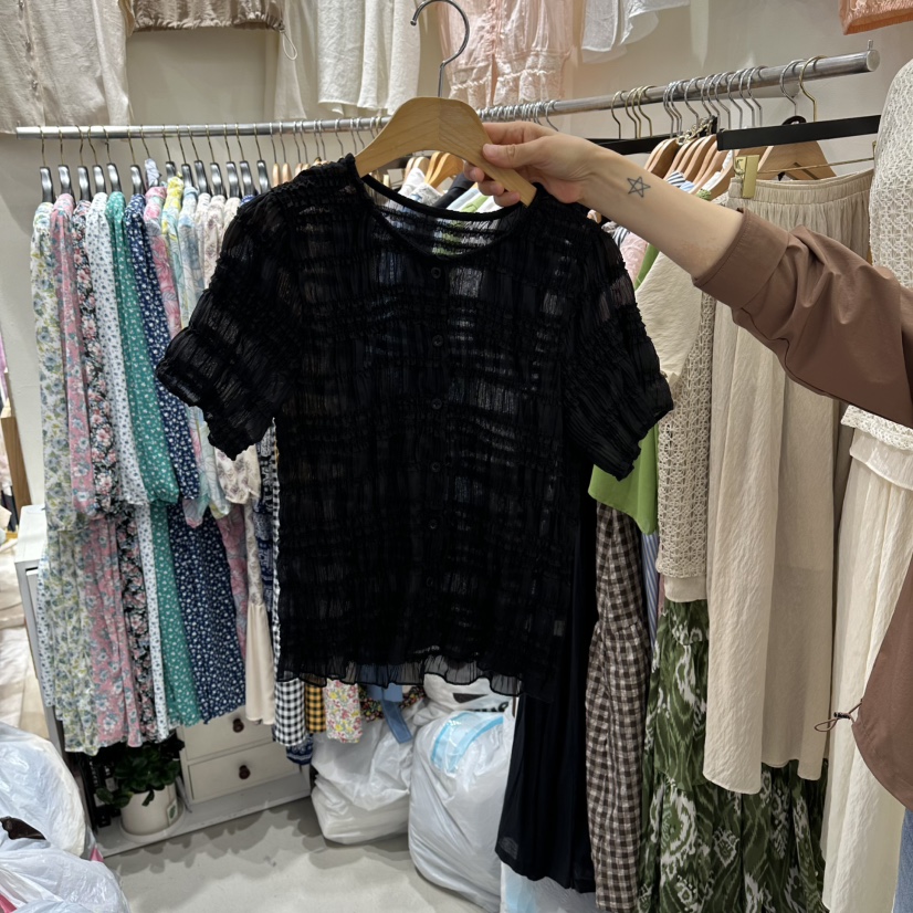 BIKINI東大門實拍女裝新品真品人氣推薦時尚職業襯衫蕾絲衫BIKINI襯衫/蕾絲衫圖色3