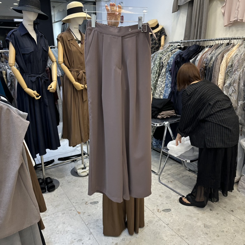 MARIGOLD韓國代購女裝新品真品時尚職業26春夏休閑褲腰帶MARIGOLD休閑褲圖色1