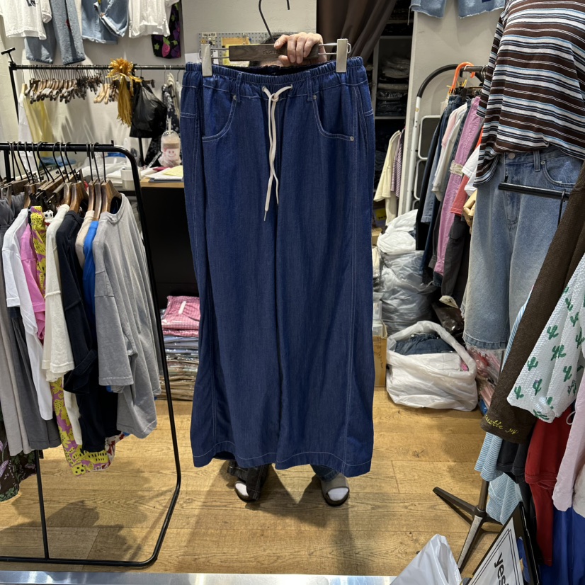 YESFREE韓國代購女士新品休閑推薦真品職業休閑褲亞麻鏤空YESFREE休閑褲圖色1