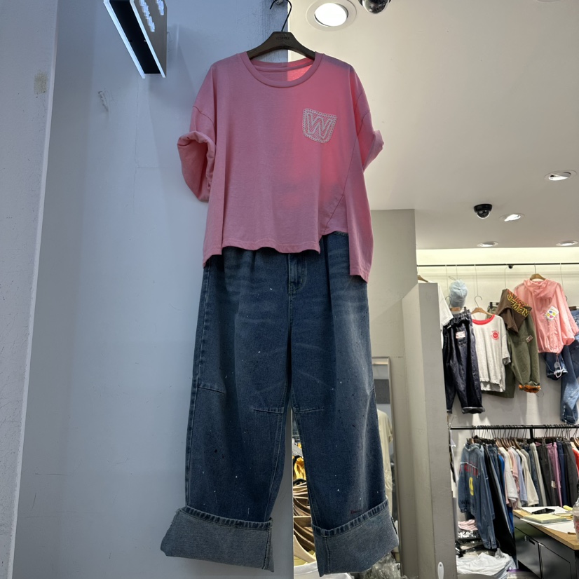 YESFREE東大門實拍女裝新品職業真品休閑人氣時尚推薦T恤YESFREET恤圖色2