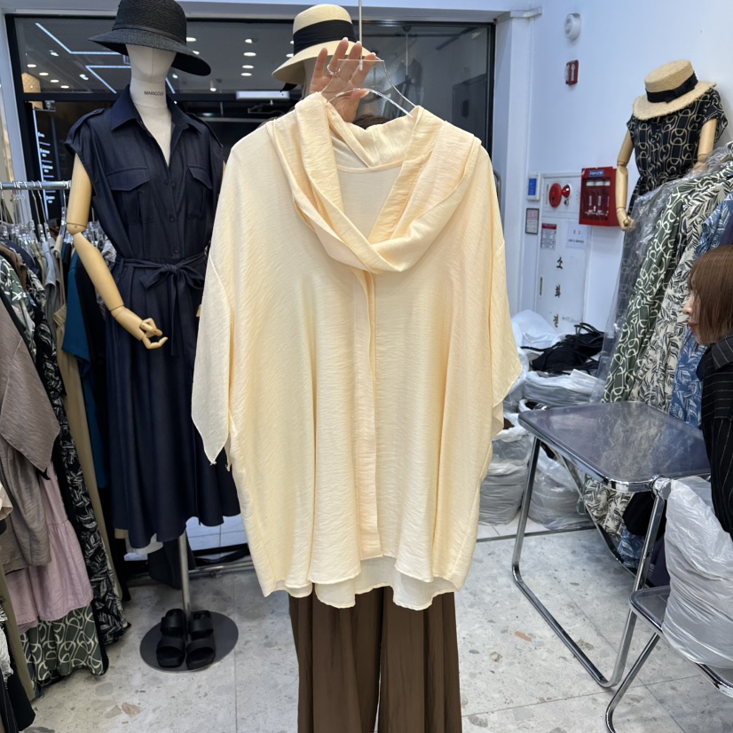 MARIGOLD東大門代購女裝新款休閑26春夏襯衫蕾絲衫莫代爾圍巾MARIGOLD襯衫/蕾絲衫圖色1