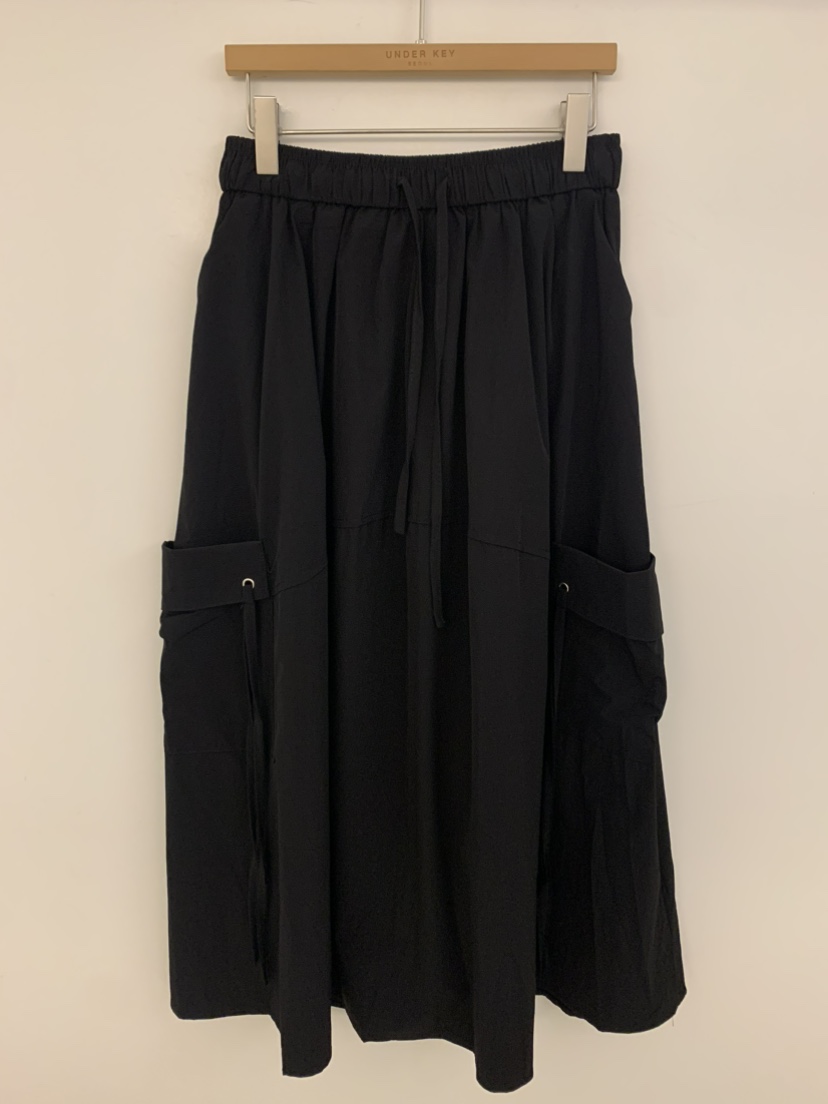 UNDER KEY韓國直郵女裝新品真品人氣推薦熱賣26夏季長裙口袋UNDER KEY長裙圖色4黑色