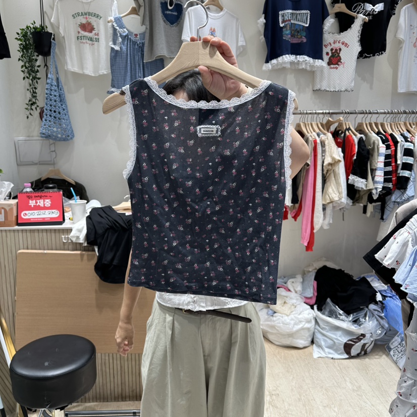 UNDERSTAR_VINTAGE韓國直郵女裝新品推薦真品吊帶背心無袖UNDERSTAR_VINTAGE吊帶/背心
