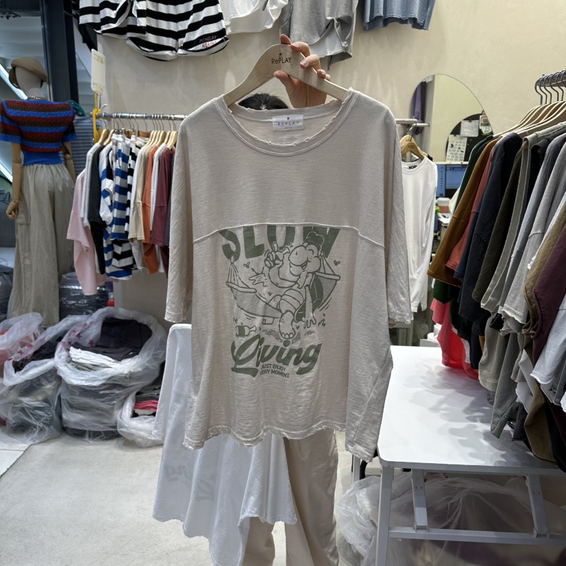 REPLAY韓國代購女士新品職業時尚26春夏休閑人氣推薦真品T恤REPLAYT恤圖色2