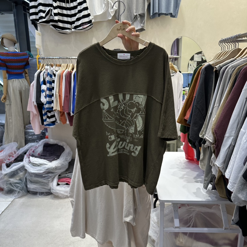 REPLAY韓國代購女士新品職業時尚26春夏休閑人氣推薦真品T恤REPLAYT恤圖色3