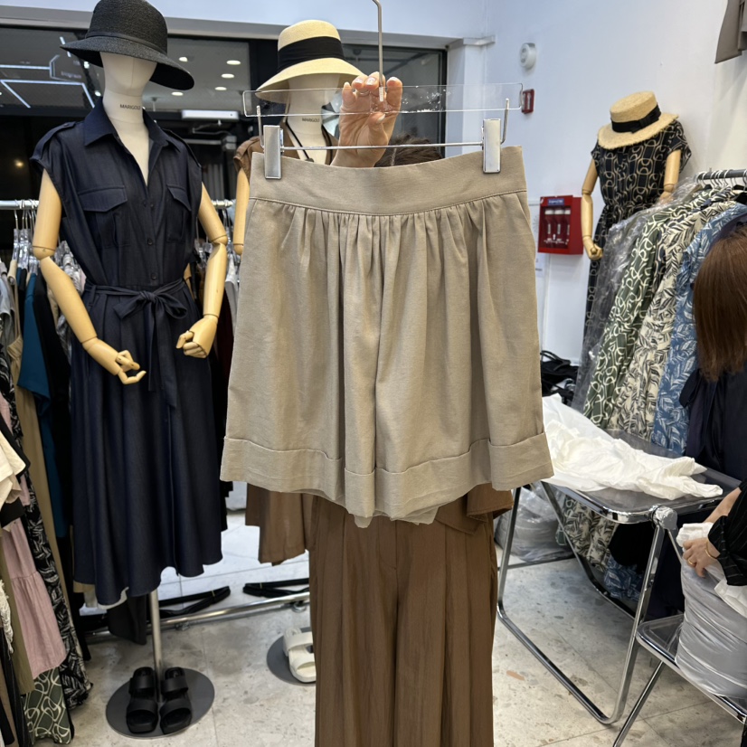 MARIGOLD東大門直郵女士新品推薦休閑人氣26春夏短褲褶皺MARIGOLD短褲圖色1