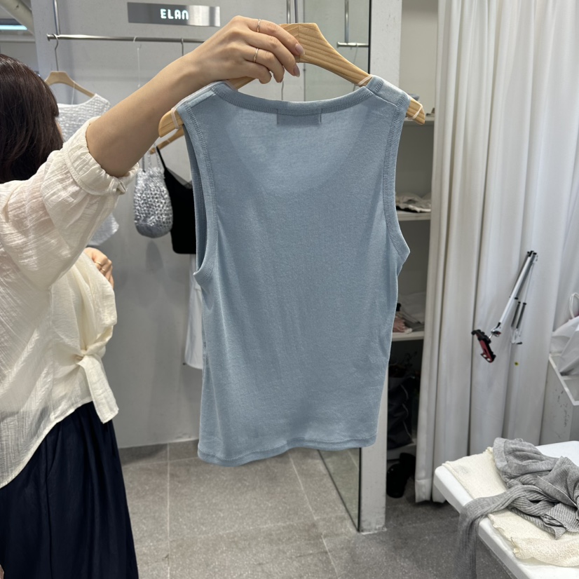 ELAN韓國直郵女裝新品時尚真品人氣推薦吊帶背心柔軟無袖ELAN吊帶/背心