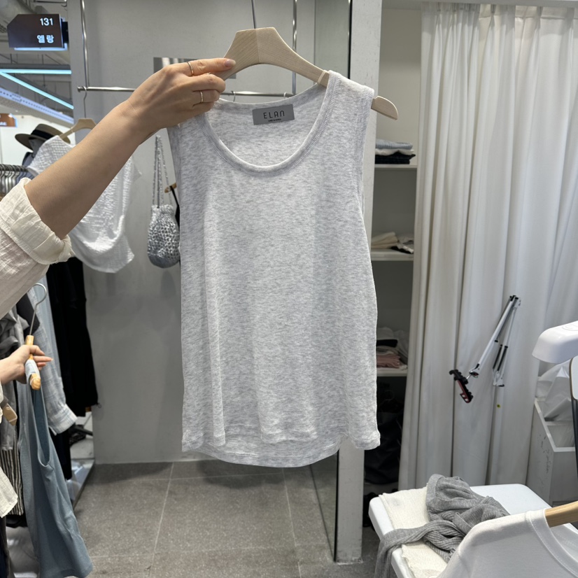 ELAN韓國直郵女裝新品時尚真品人氣推薦吊帶背心柔軟無袖ELAN吊帶/背心圖色1