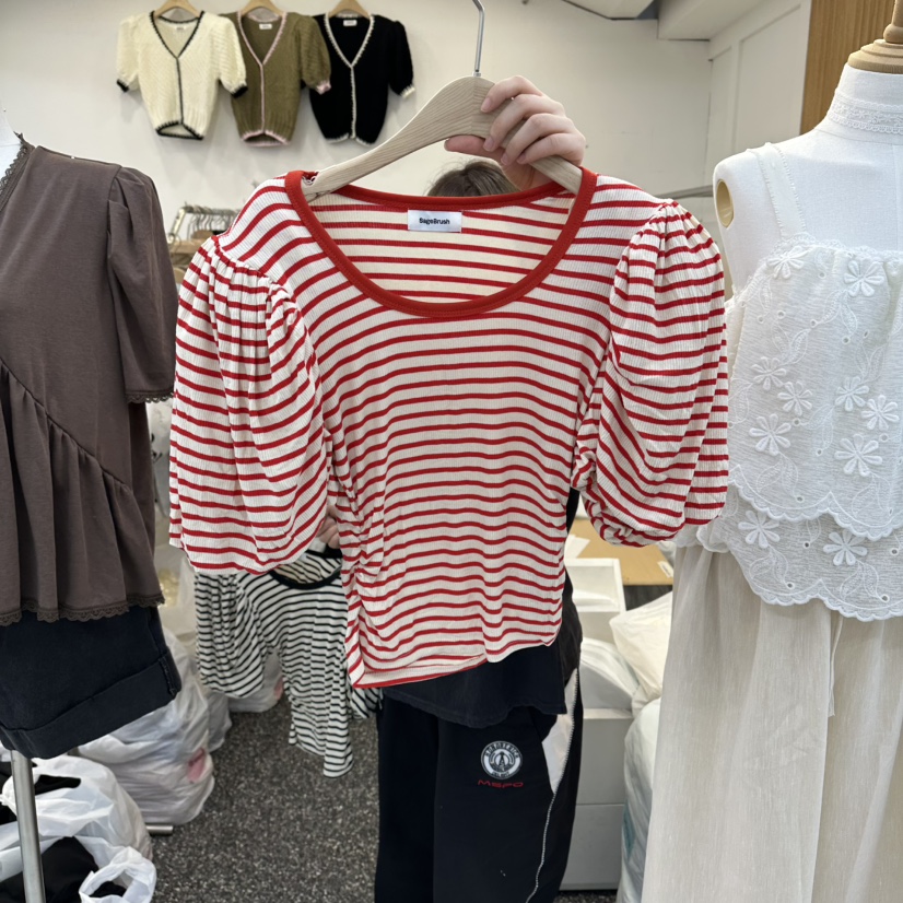 SAGE BRUSH東大門代購女士新品職業26春夏推薦真品人氣T恤SAGE BRUSHT恤圖色2