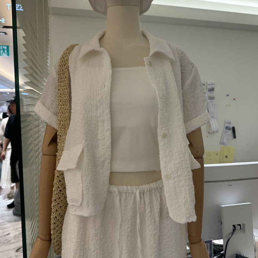 TIZZI韓國直郵女裝新款26夏季真品推薦人氣休閑襯衫蕾絲衫TIZZI襯衫/蕾絲衫圖色1