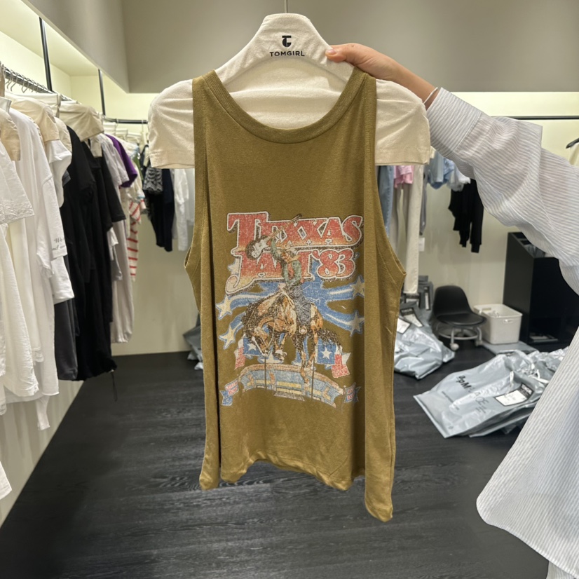 TOMGIRL韓國直郵女裝新款休閑真品人氣26夏季時尚吊帶背心TOMGIRL吊帶/背心圖色1