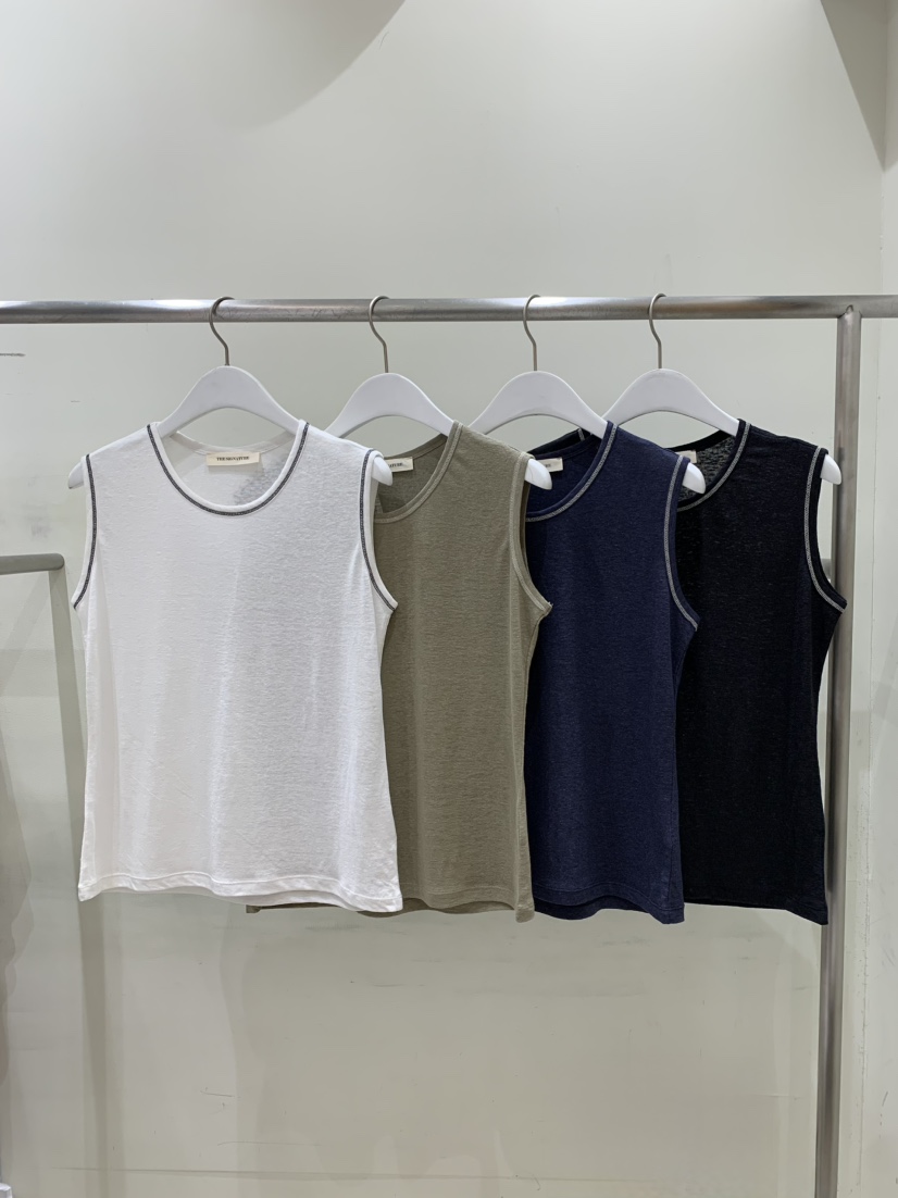 THE SIGNATURE韓國直郵女裝新品熱賣推薦吊帶背心亞麻無袖THE SIGNATURE吊帶/背心