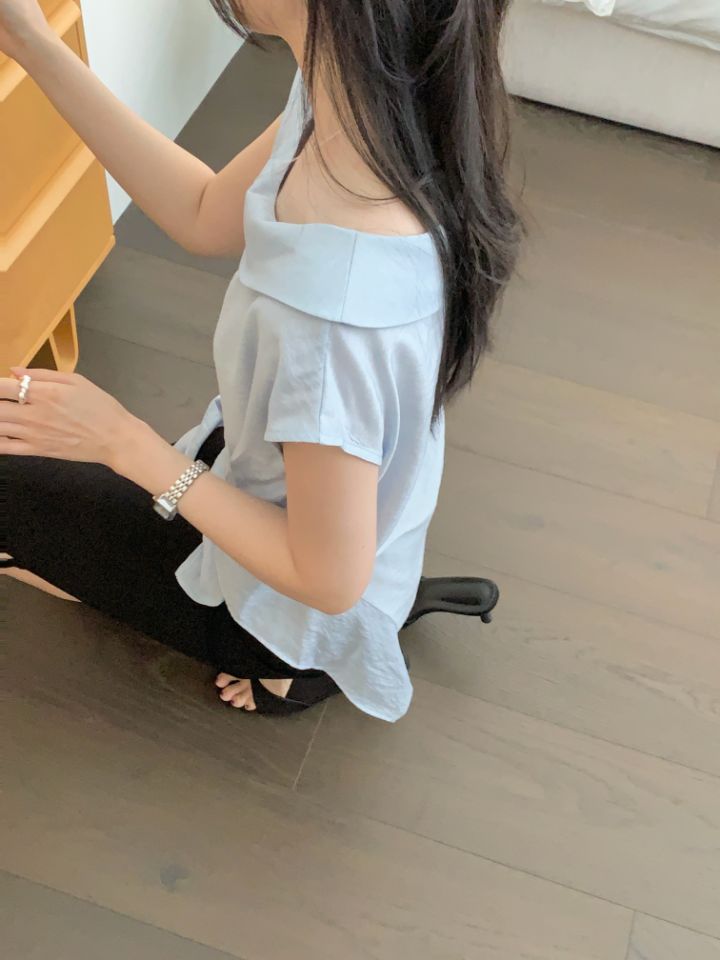 CRONG東大門代購女士新品26春夏推薦時尚真品休閑襯衫蕾絲衫CRONG襯衫/蕾絲衫