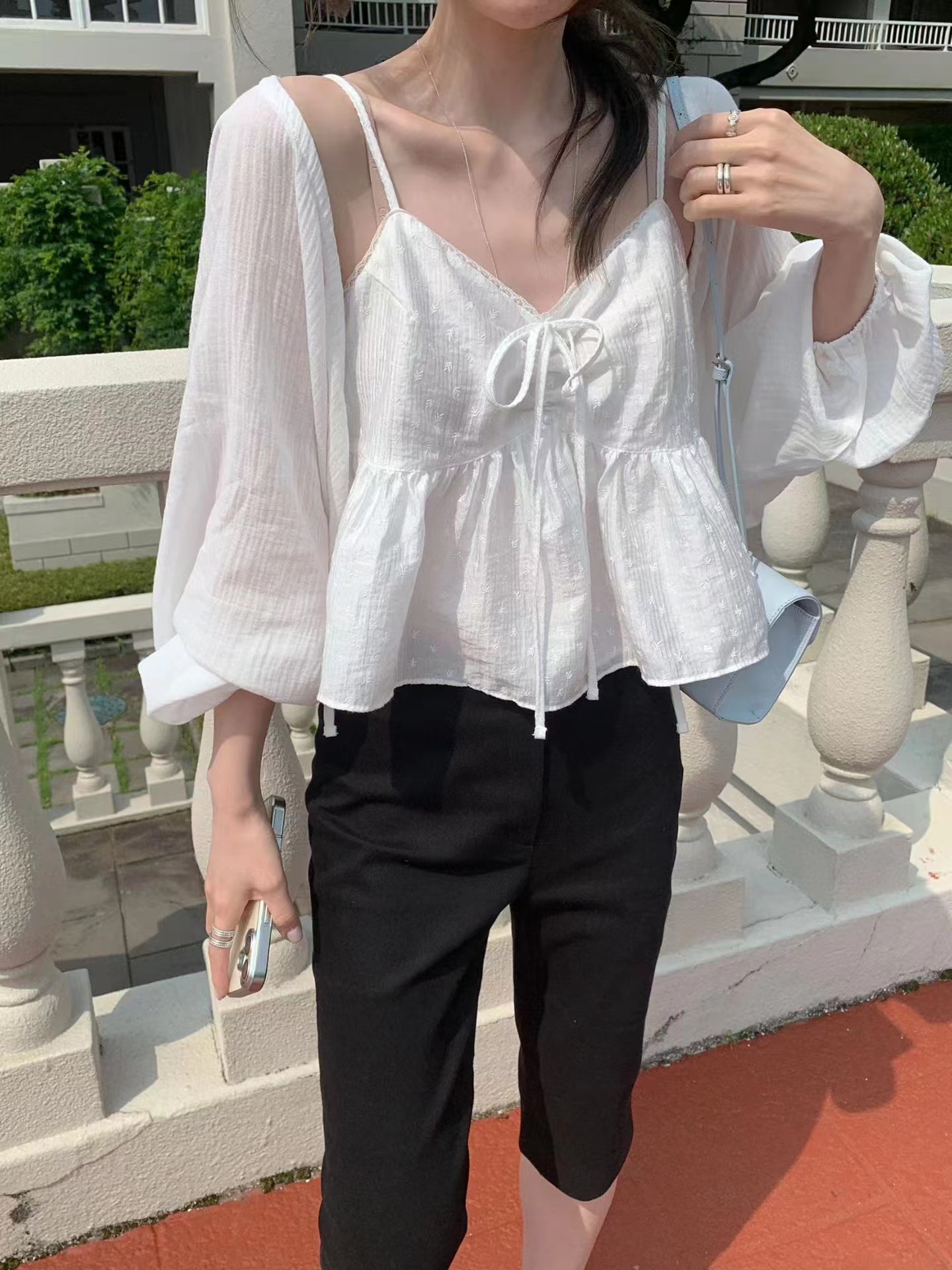MELLOUNGE-멜라운지-T東大門實拍女士新款推薦吊帶背心MELLOUNGE-2件起吊帶/背心
