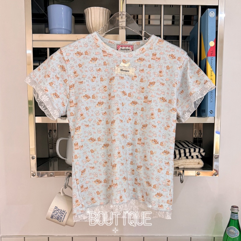 BOUTIQUE-L韓國代購女士新款人氣真品熱賣職業推薦休閑T恤BOUTIQUE-LT恤圖色1