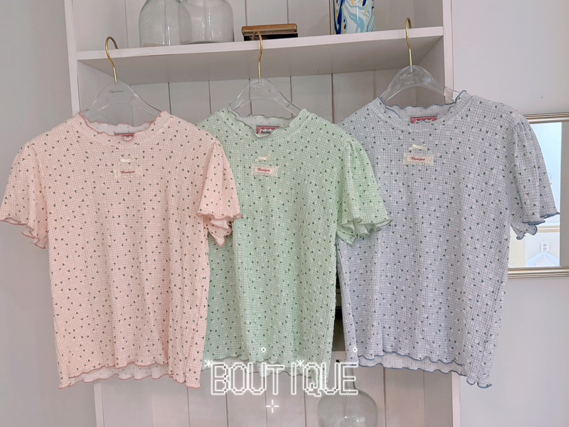 BOUTIQUE-L東大門實拍女士新款休閑真品推薦26春夏T恤花朵BOUTIQUE-LT恤