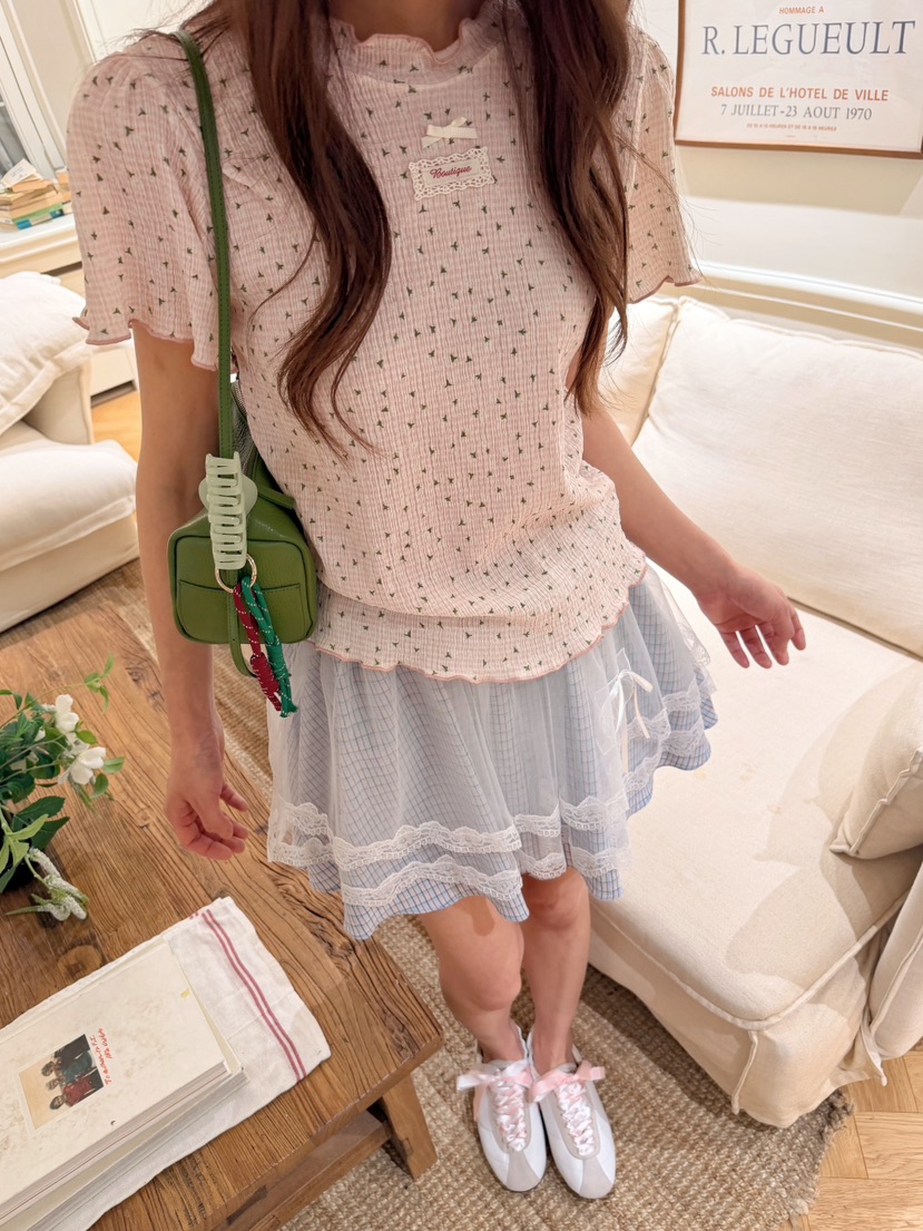 BOUTIQUE-L東大門實拍女士新款休閑真品推薦26春夏T恤花朵BOUTIQUE-LT恤