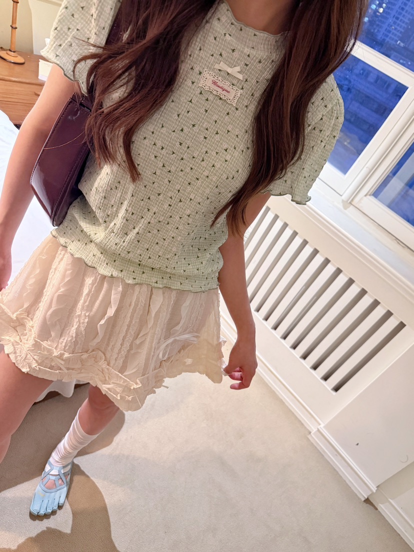 BOUTIQUE-L東大門實拍女士新款休閑真品推薦26春夏T恤花朵BOUTIQUE-LT恤