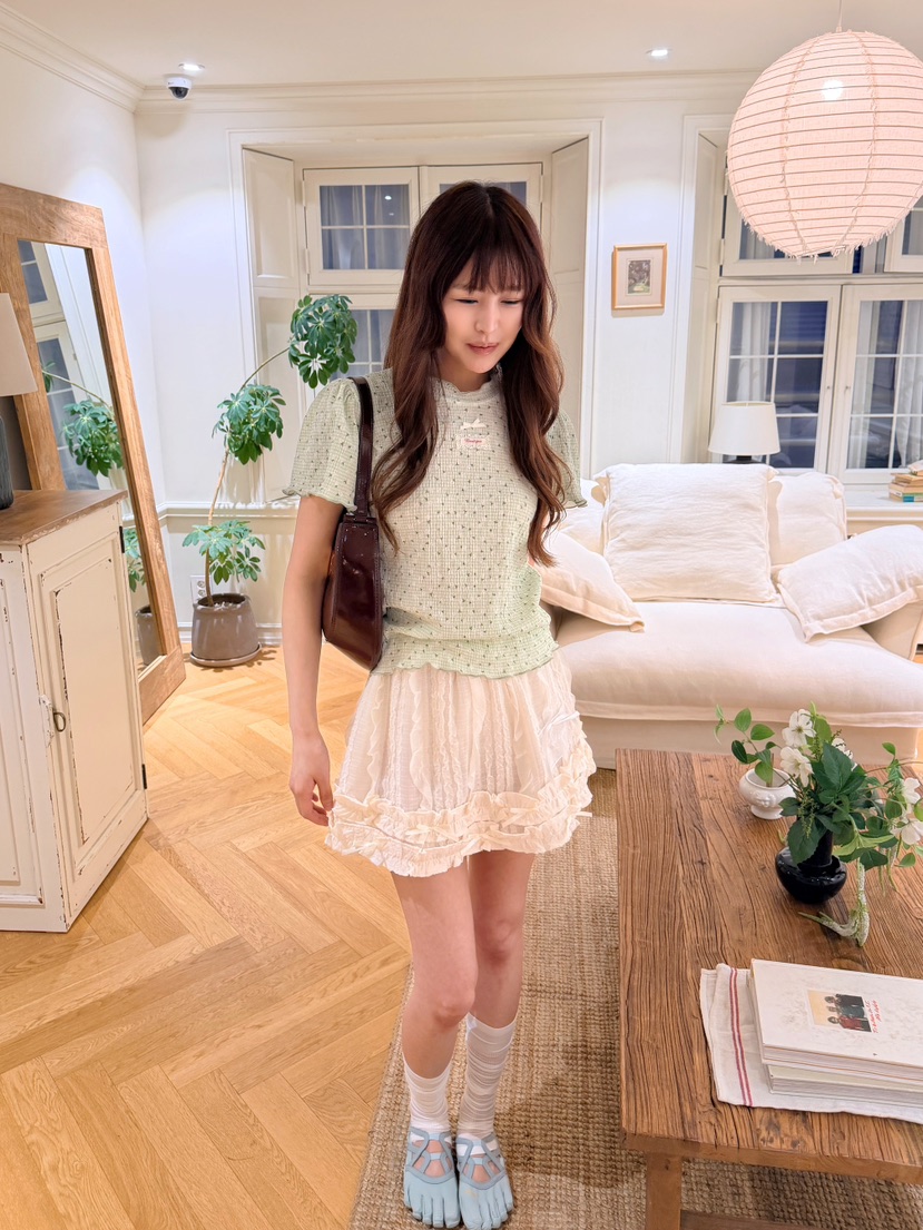 BOUTIQUE-L東大門實拍女士新款休閑真品推薦26春夏T恤花朵BOUTIQUE-LT恤