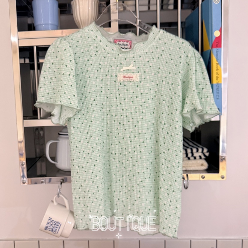 BOUTIQUE-L東大門實拍女士新款休閑真品推薦26春夏T恤花朵BOUTIQUE-LT恤圖色3