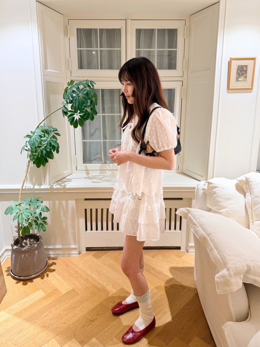 BOUTIQUE-L東大門代購女士新款推薦26春夏襯衫蕾絲衫刺繡BOUTIQUE-L襯衫/蕾絲衫