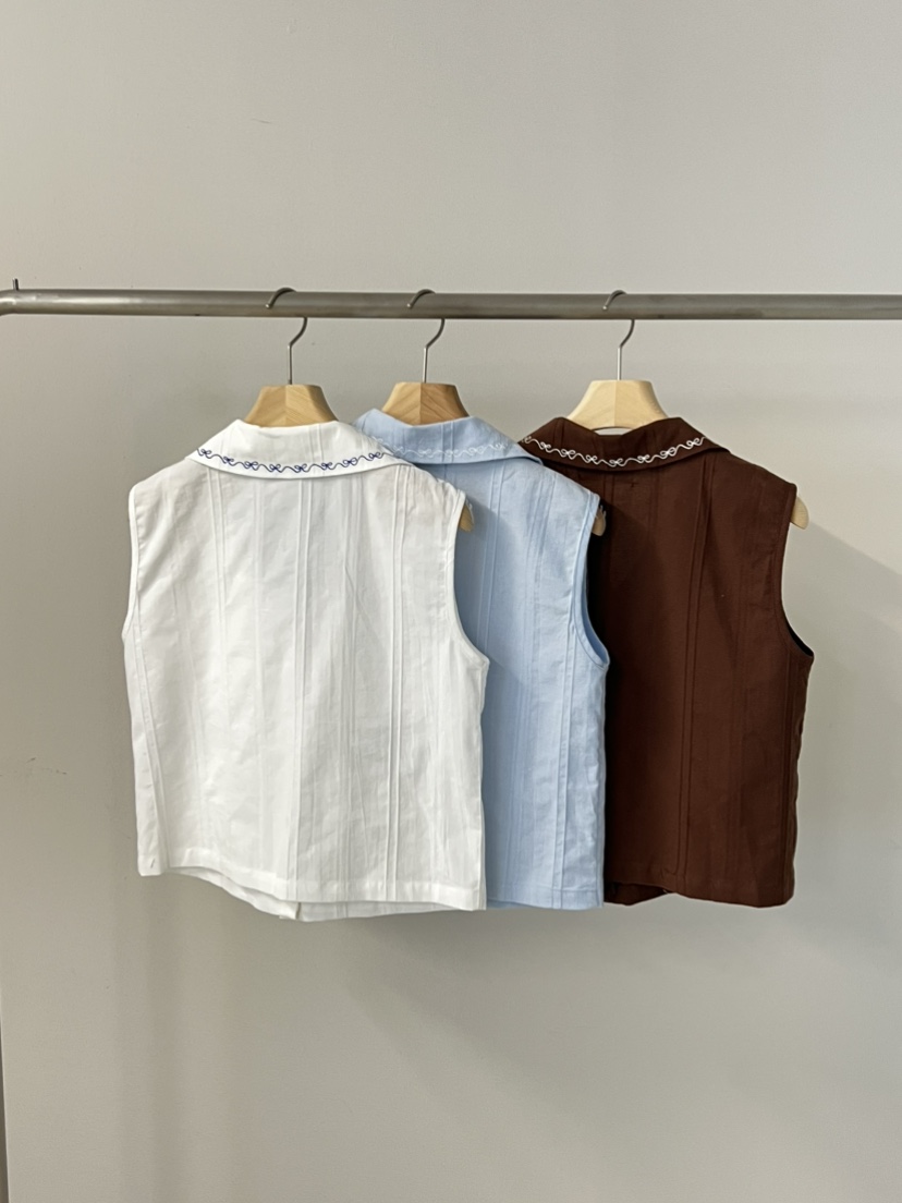 ZEROZERO韓國直郵女士新品26春夏推薦職業休閑真品馬甲刺繡ZEROZERO馬甲