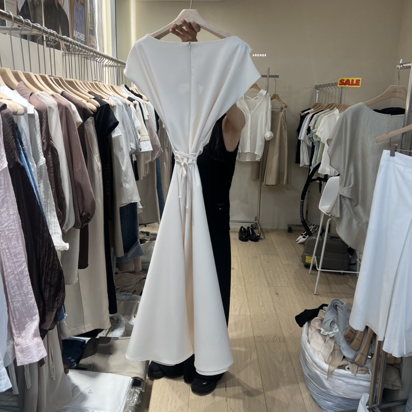 ARCHER韓國直郵女士新款休閑真品26春夏推薦連衣裙OPS船領ARCHER連衣裙