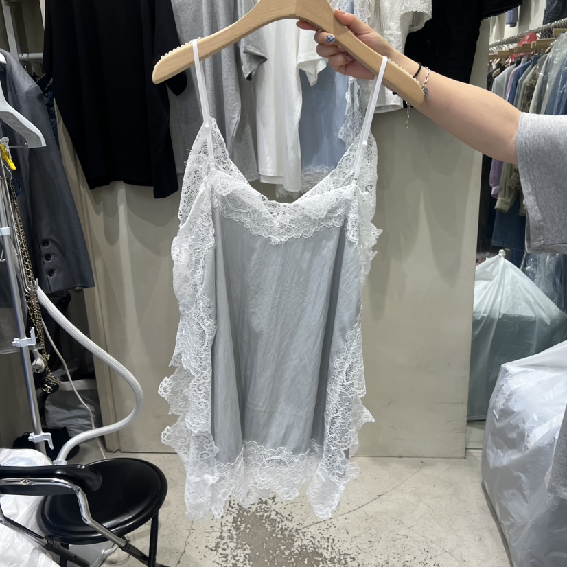J PEAK/BY FLOW東大門實拍女裝新款26春夏吊帶背心刺繡蕾絲無袖J PEAK吊帶/背心