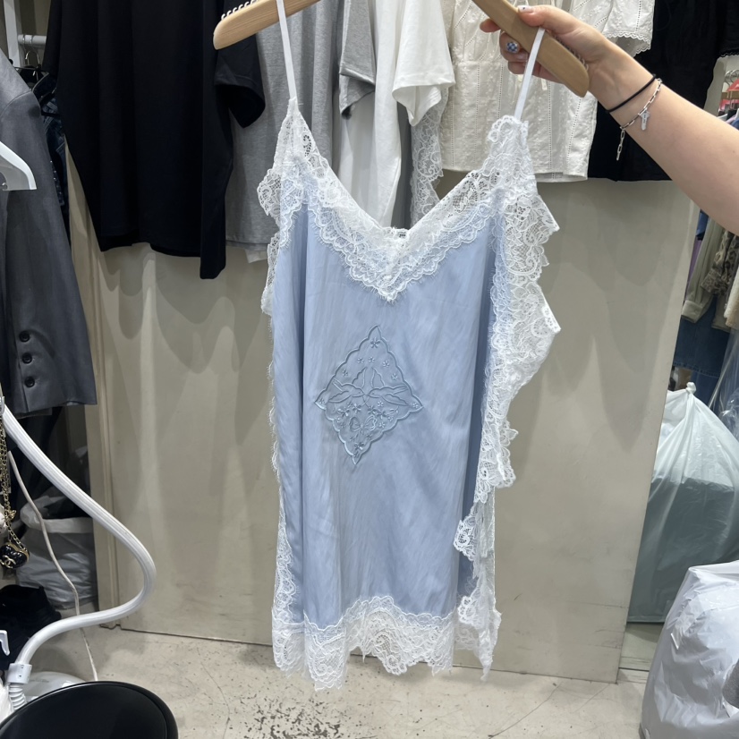 J PEAK/BY FLOW東大門實拍女裝新款26春夏吊帶背心刺繡蕾絲無袖J PEAK吊帶/背心圖色2