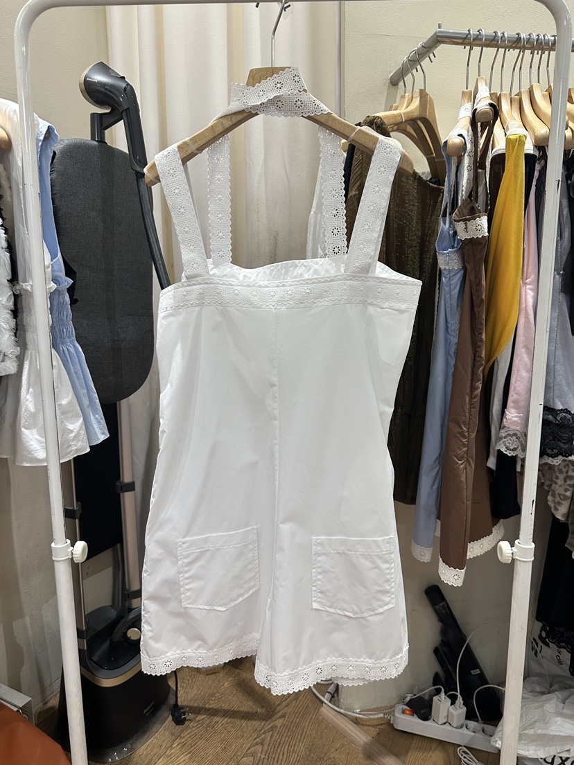 AUVERFIT韓國代購女士新款時尚真品連體褲含脖帶棉質蕾絲AUVERFIT連體褲