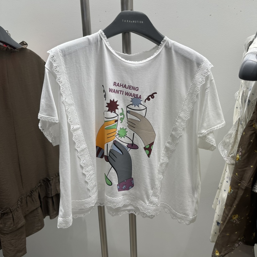 TARABY MOTION韓國代購女裝新款推薦休閑職業時尚熱賣T恤TARABY MOTIONT恤圖色1