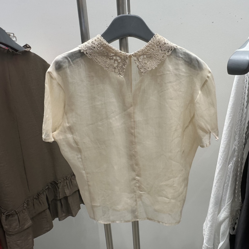 TARABY MOTION東大門實拍女裝新品26春夏襯衫蕾絲衫亞麻布TARABY MOTION襯衫/蕾絲衫