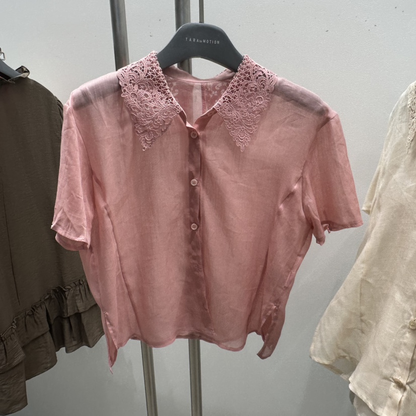 TARABY MOTION東大門實拍女裝新品26春夏襯衫蕾絲衫亞麻布TARABY MOTION襯衫/蕾絲衫圖色2