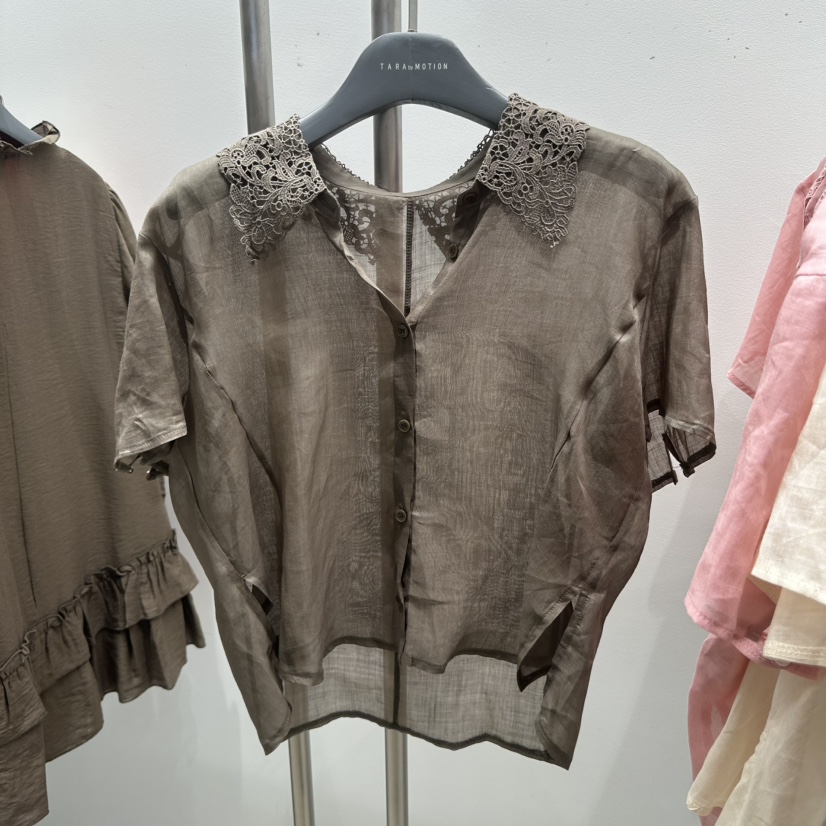 TARABY MOTION東大門實拍女裝新品26春夏襯衫蕾絲衫亞麻布TARABY MOTION襯衫/蕾絲衫圖色3