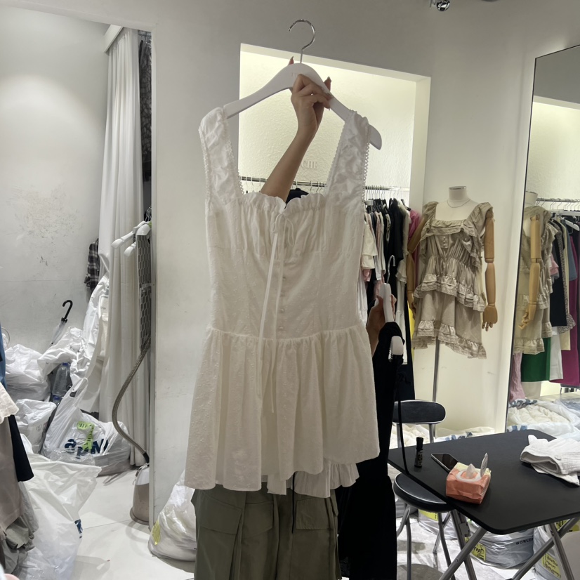 TYCHE東大門代購女士新品時尚休閑職業推薦連衣裙褶裥無袖TYCHE連衣裙圖色2
