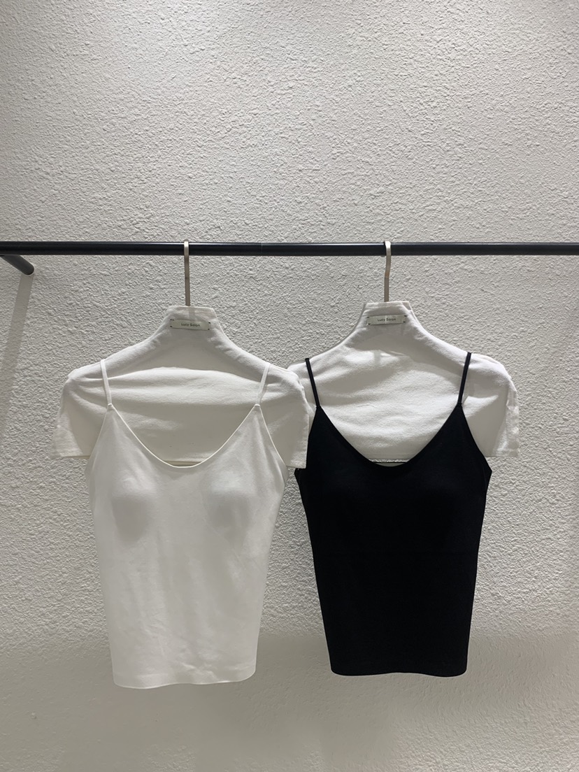 LUCY SALON韓國代購女裝新款休閑時尚熱賣吊帶背心花朵無袖LUCY SALON吊帶/背心