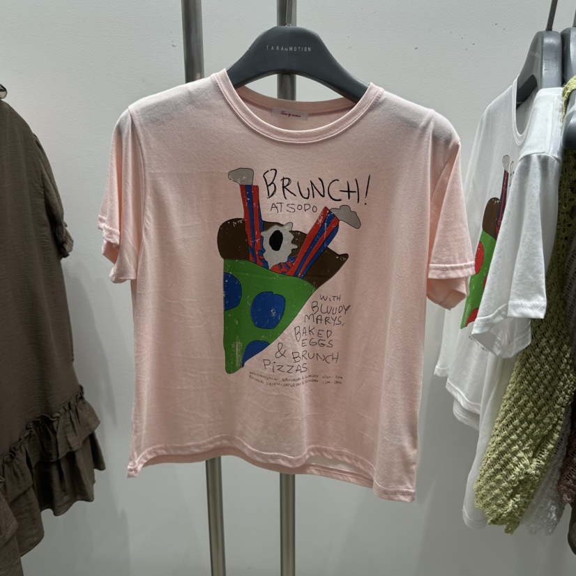 TARABY MOTION韓國直郵女士新品26春夏時尚真品休閑推薦T恤TARABY MOTIONT恤圖色2