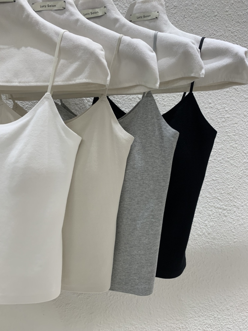 LUCY SALON韓國代購女裝新款休閑熱賣推薦26春夏吊帶背心羅紋LUCY SALON吊帶/背心