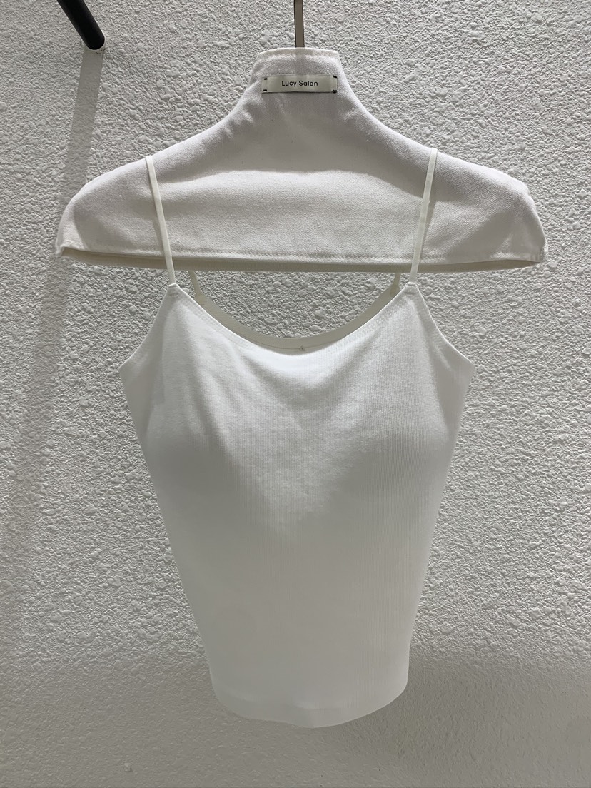 LUCY SALON韓國代購女裝新款休閑熱賣推薦26春夏吊帶背心羅紋LUCY SALON吊帶/背心圖色1