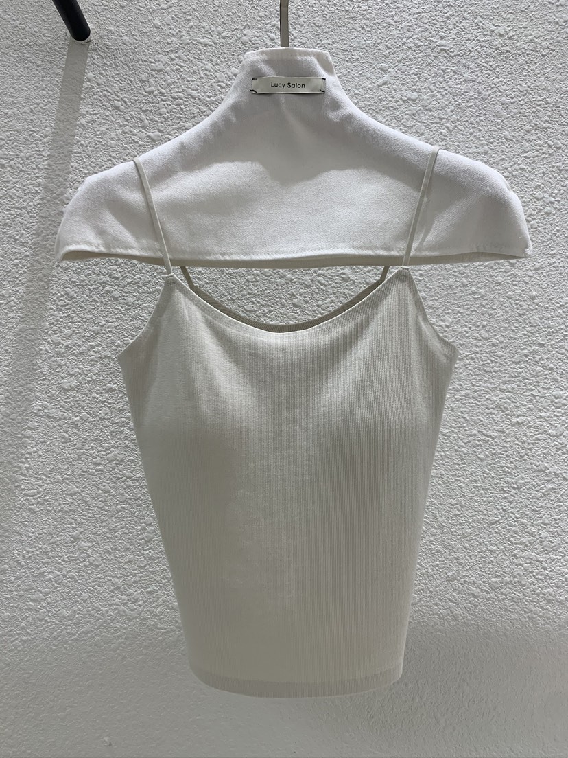 LUCY SALON韓國代購女裝新款休閑熱賣推薦26春夏吊帶背心羅紋LUCY SALON吊帶/背心圖色2