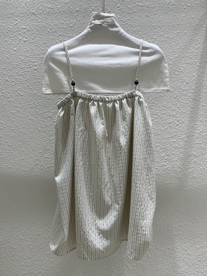 LUCY SALON東大門實拍女裝新品職業休閑時尚真品吊帶背心LUCY SALON吊帶/背心圖色1米色條紋