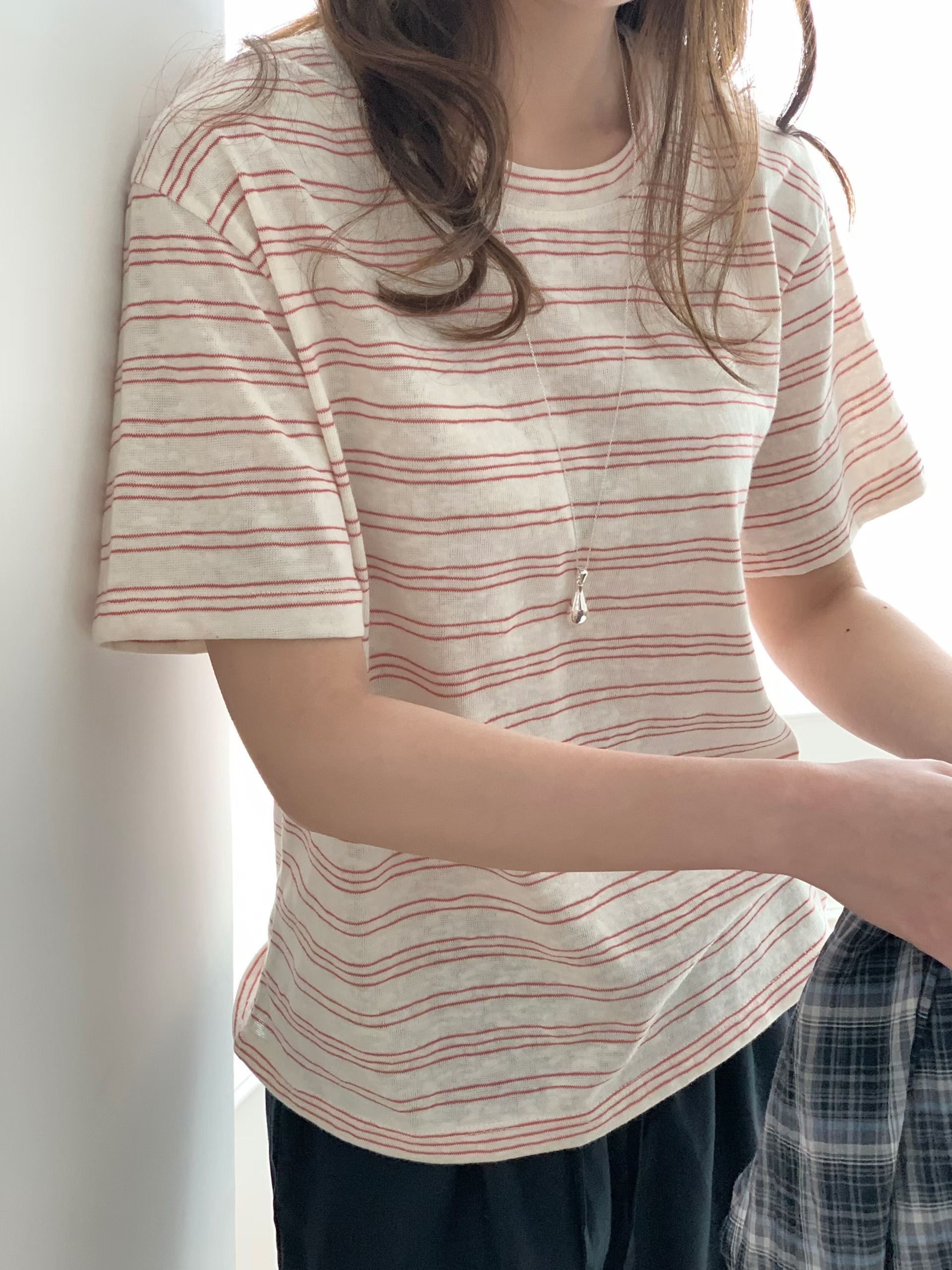 ONEMORETHING/GAMGAK東大門實拍女士新品休閑時尚真品T恤ONEMORETHING/GAMGAKT恤圖色1