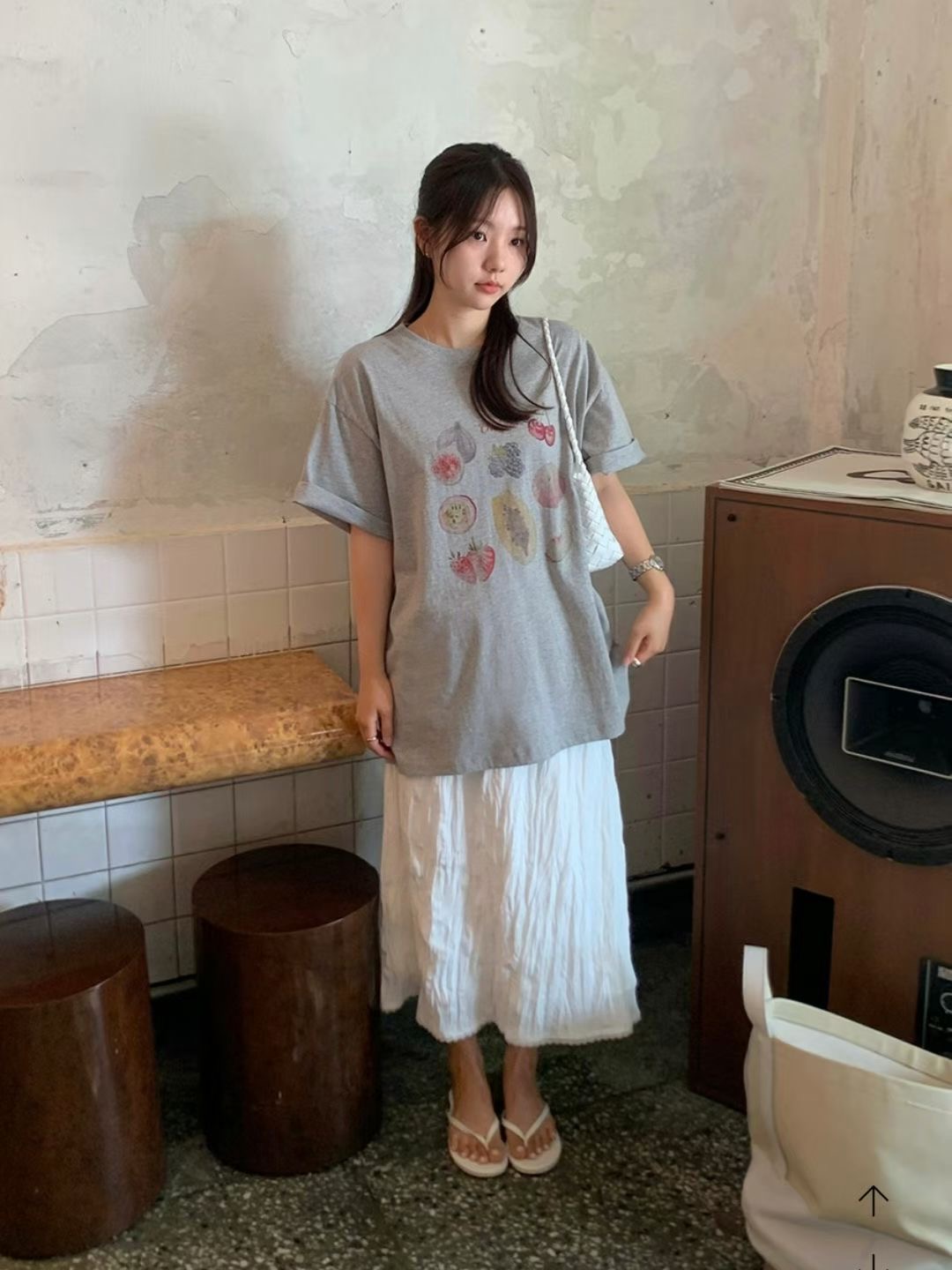 ONEMORETHING/GAMGAK東大門直郵女士新款時尚職業真品T恤ONEMORETHING/GAMGAKT恤